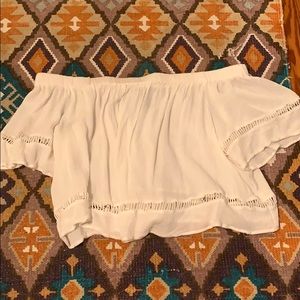 Cropped off the shoulder top